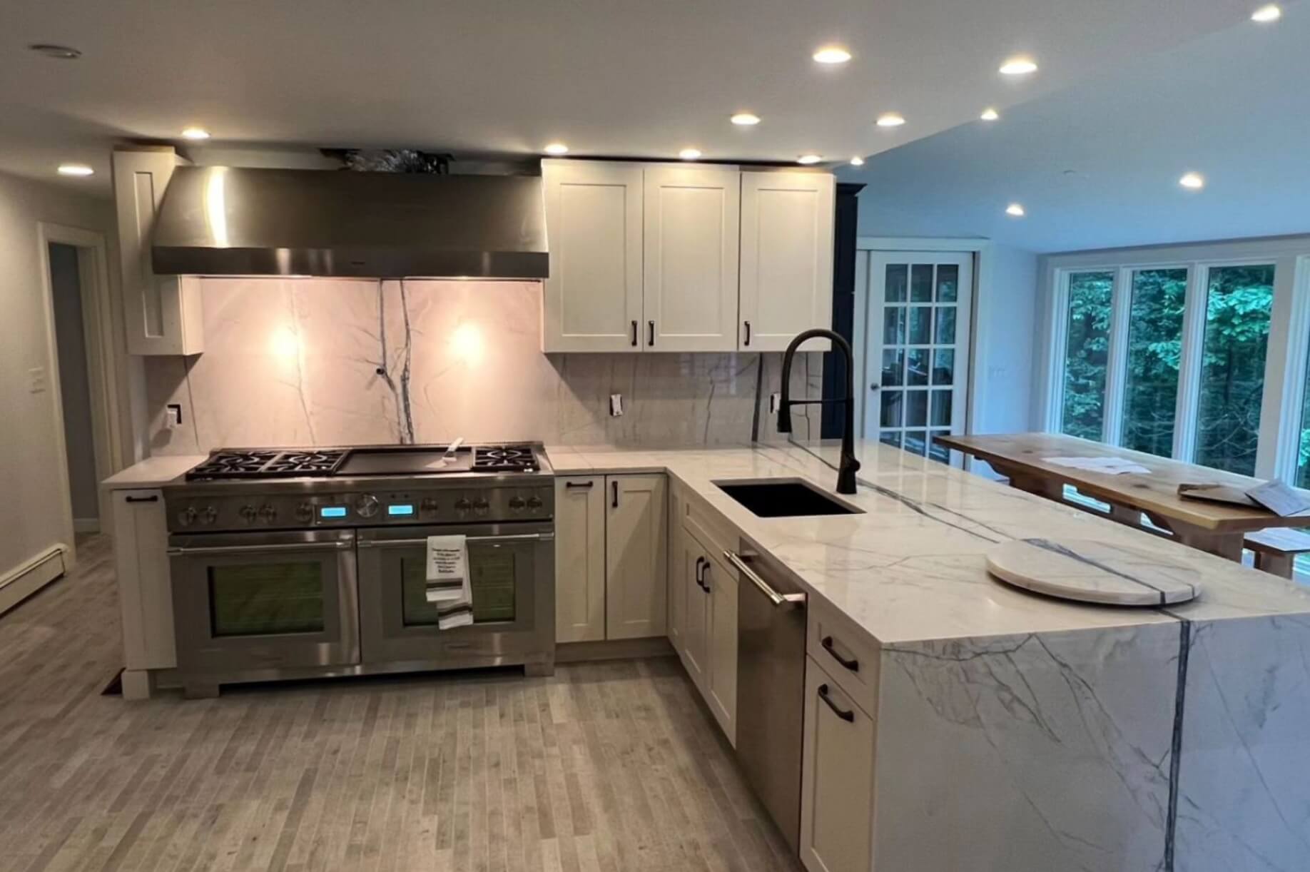 Open concept kitchen renovation – bathroom remodeling Sudbury MA